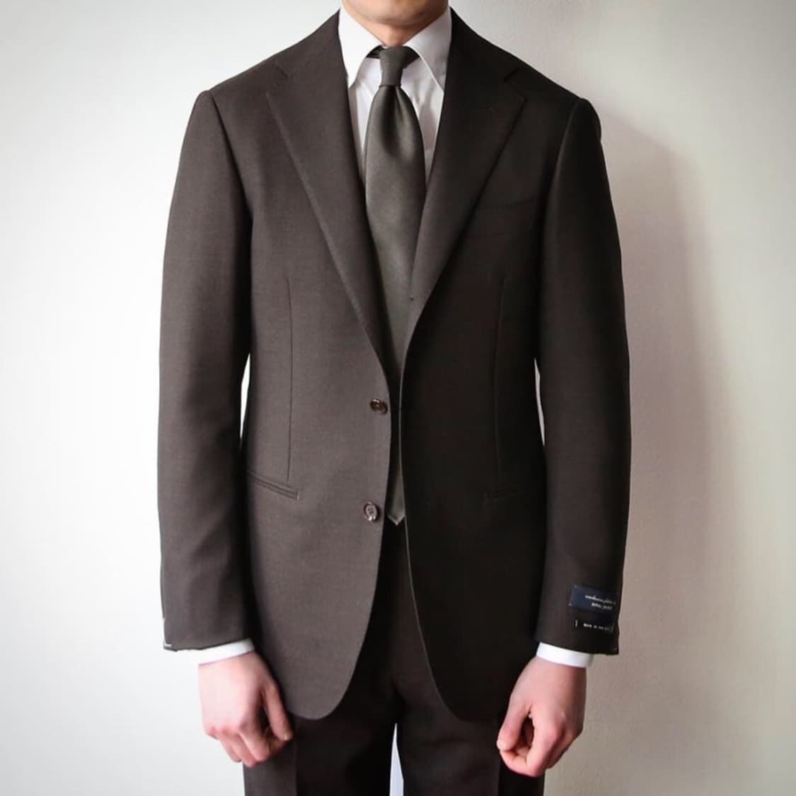 안드레아서울 링자켓 캄트위스트 수트, 브라운 상품이미지1
