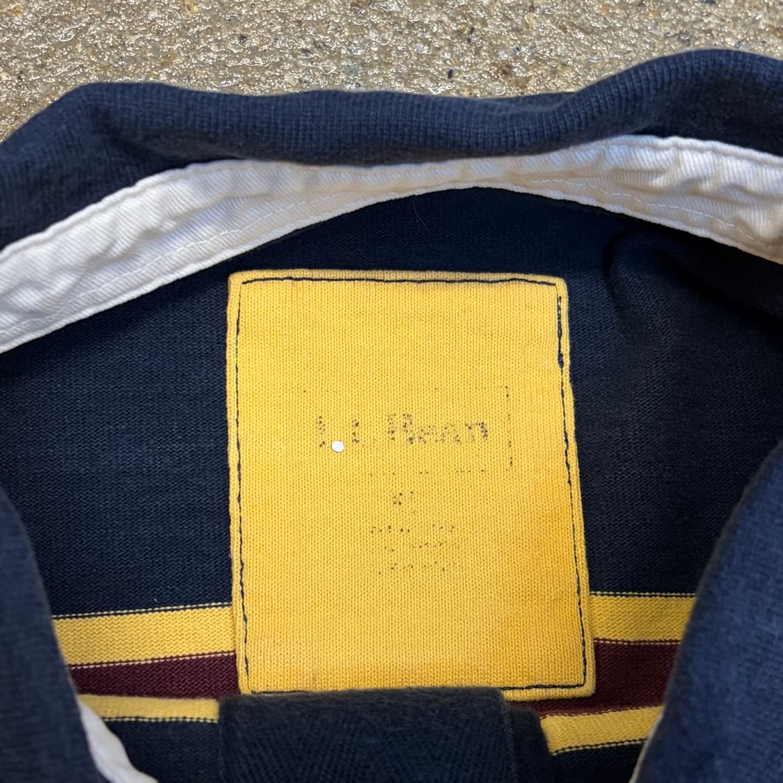 00s 미국 빈티지 엘엘빈 스트라이프 헤비코튼 럭비티 상품이미지5