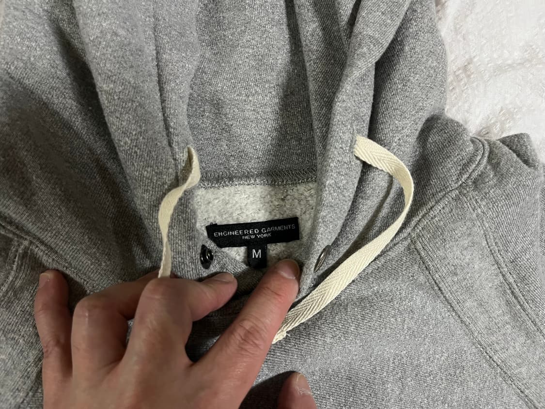 (M)엔지니어드가먼츠 스냅 후디 (그레이) 후드티 상품이미지3