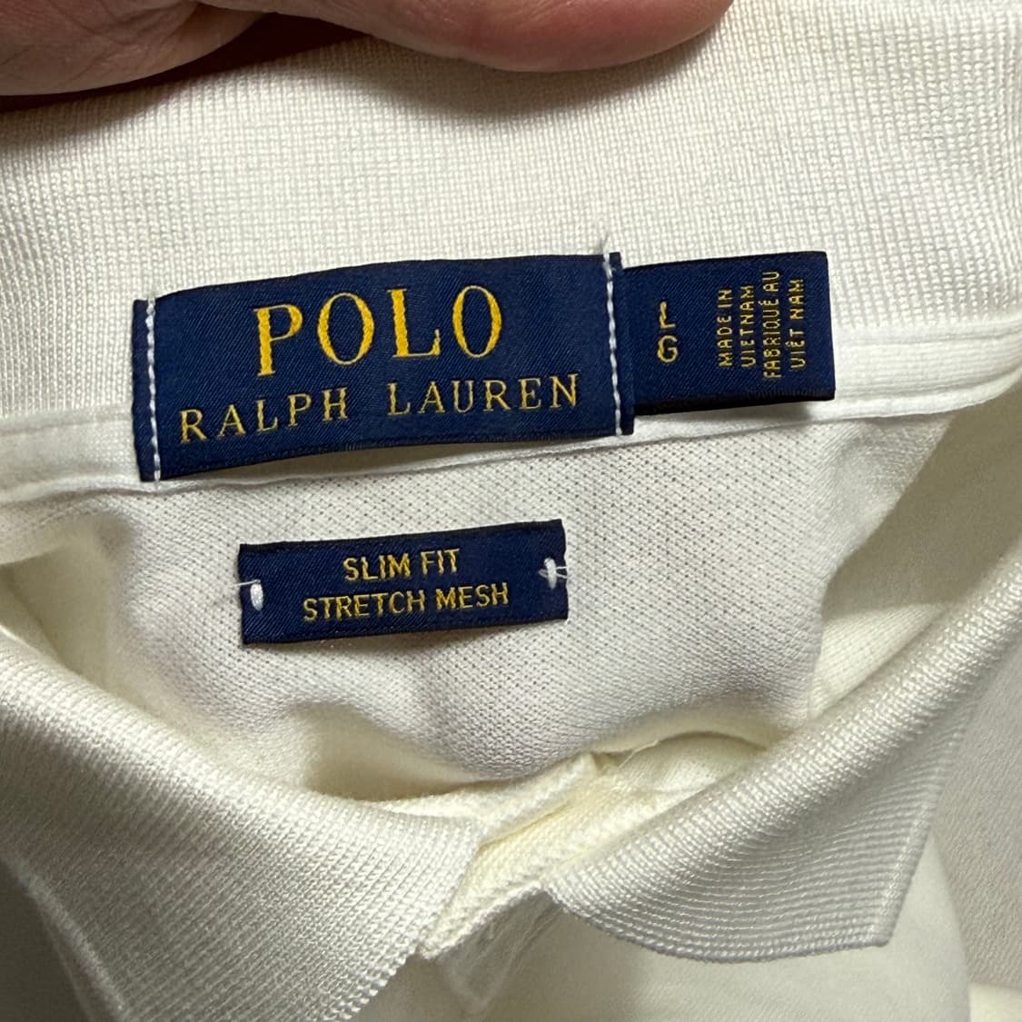 ‼️ Polo Ralph Lauren L 화이트 카라반팔티 ‼️ 상품이미지3