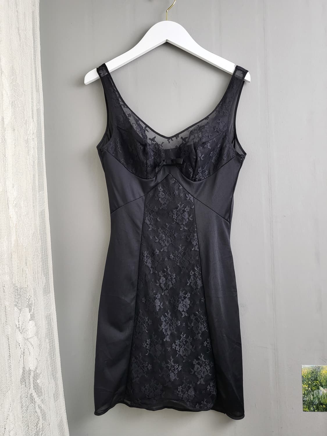 빈티지 블랙 슬립 원피스 상품이미지1