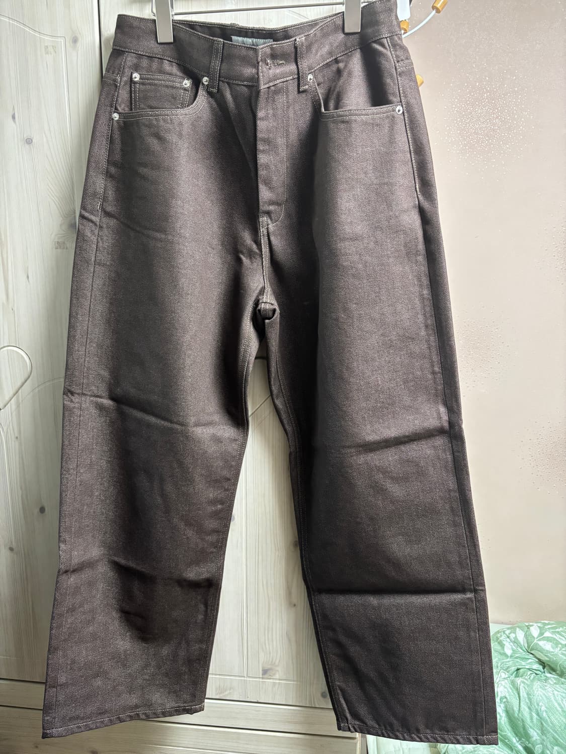 999휴머니티 와이드 데님 브라운 팬츠 상품이미지4