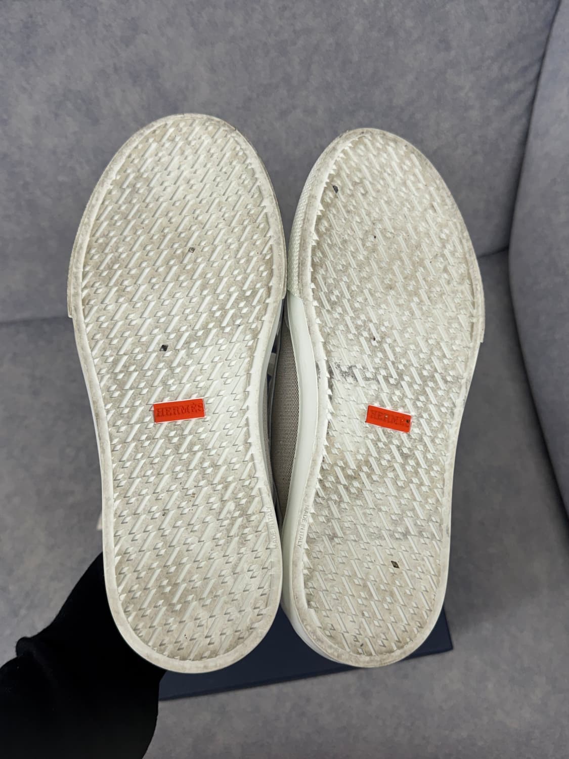 [40.5] 에르메스 겟 스니커즈 캔버스 프루누아/블랑 상품이미지4