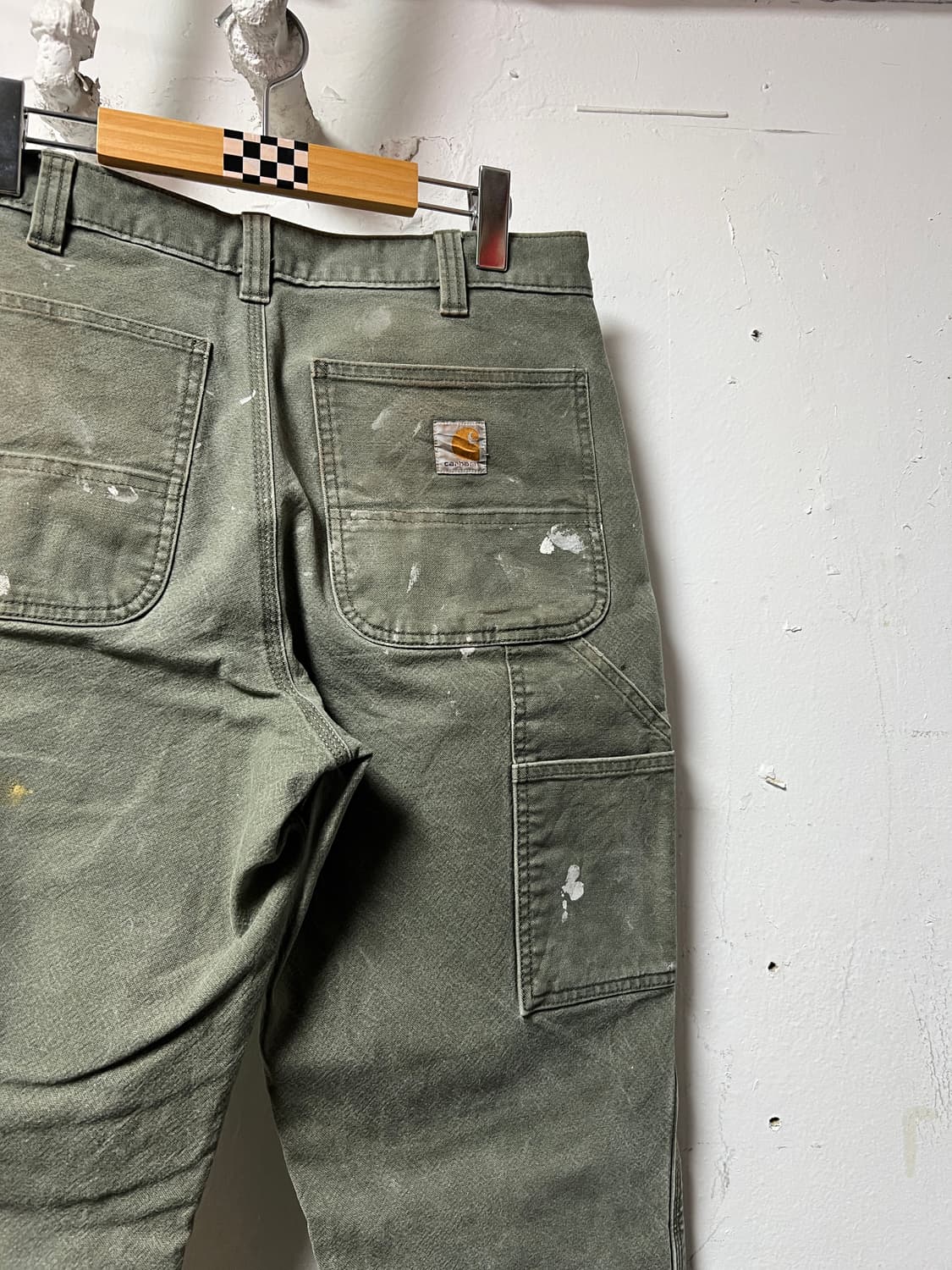 칼하트 릴랙스핏 더블니 카펜터 팬츠 모스 그린 상품이미지6