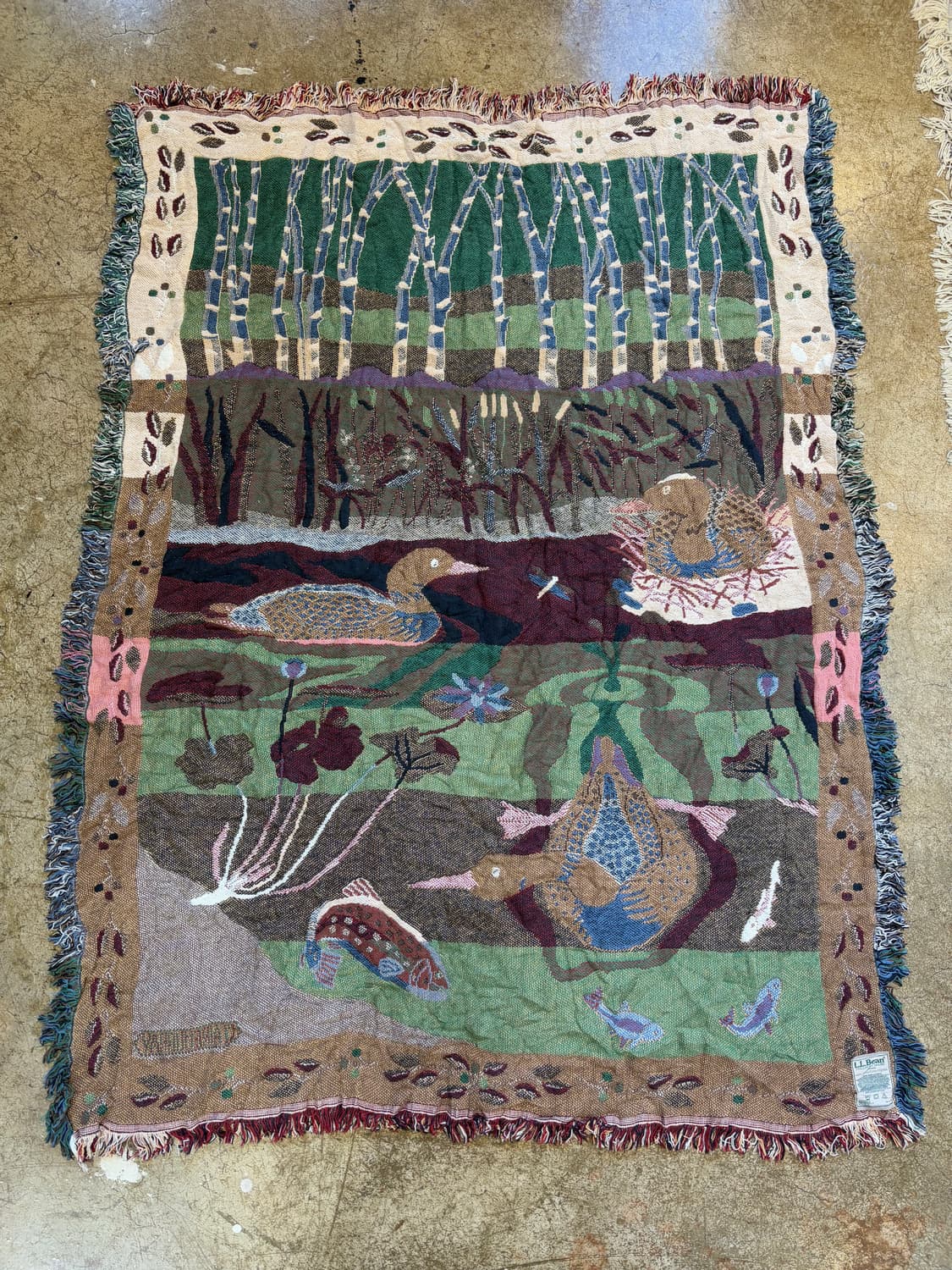 90s L.L.Bean USA made 빈티지 양면 블랭킷 상품이미지2