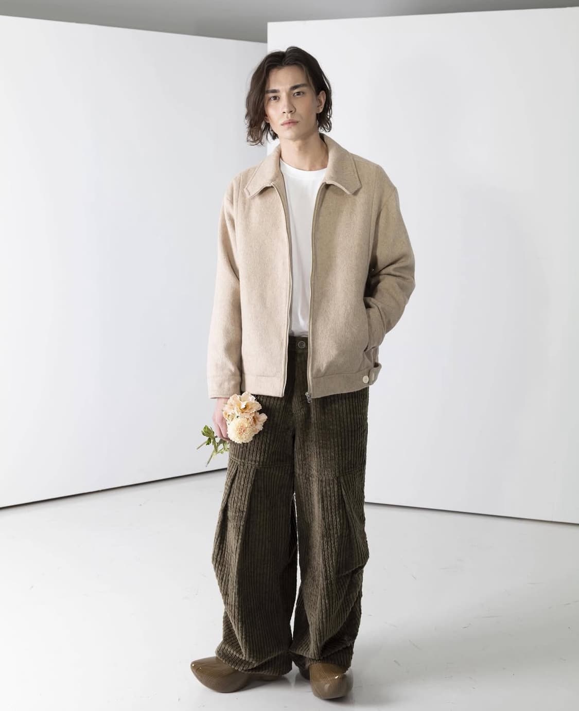 호노리포트 컷 카라 울 자켓  상품이미지1