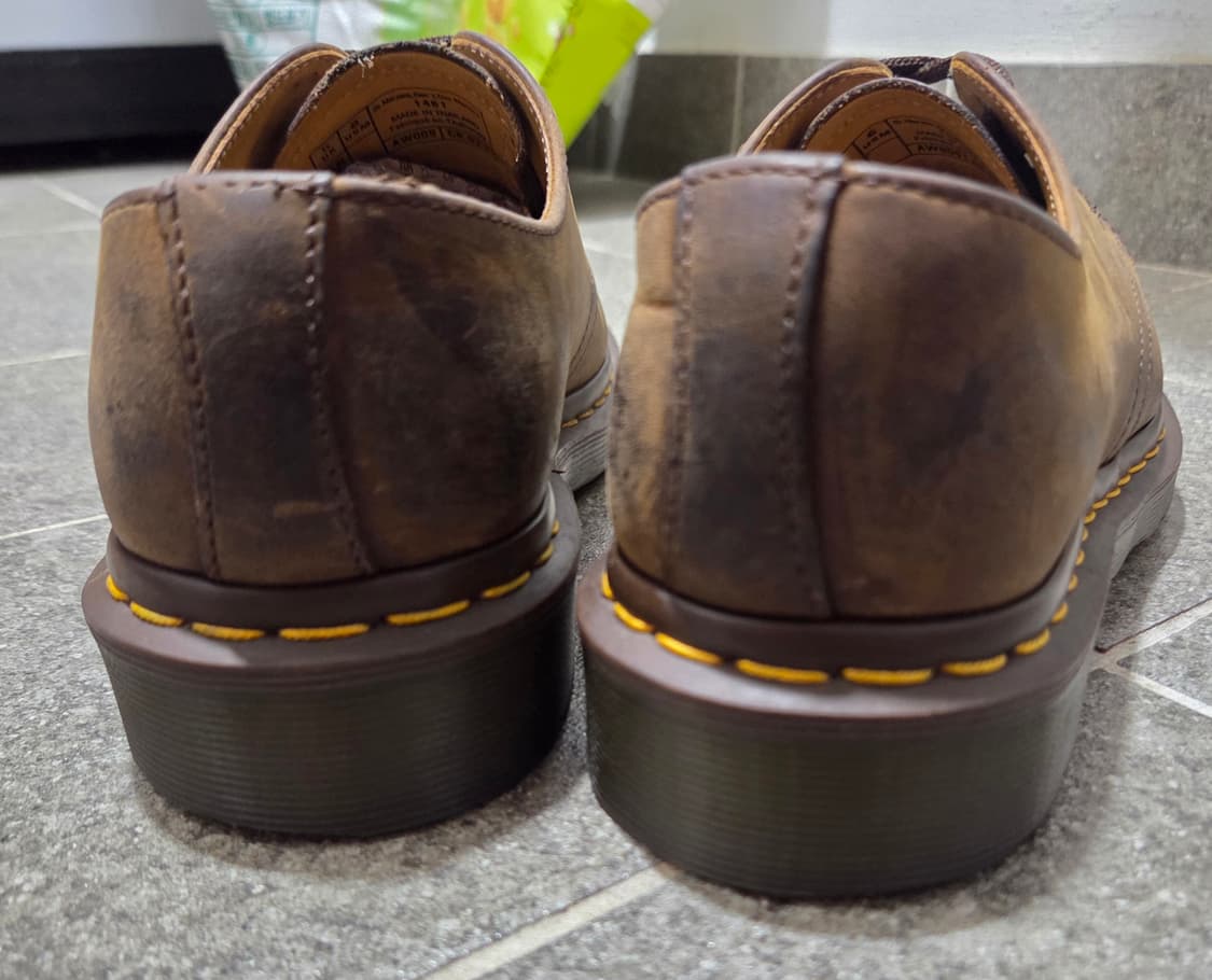 UK5 240 닥터마틴 1461 3홀 빈티지 브라운 / 크레이지 홀스호스 상품이미지3