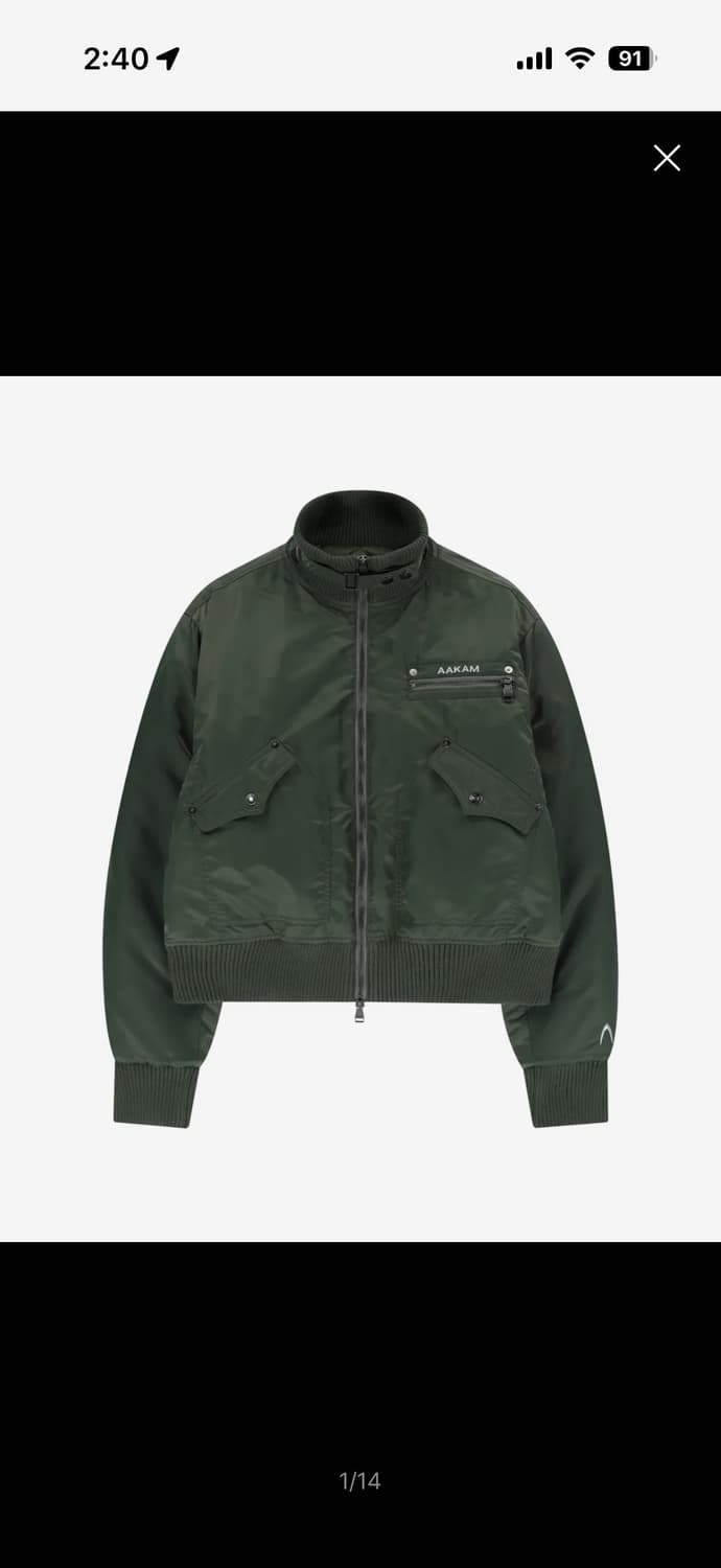 아캄 High-Neck Bomber Jacket (Khaki) 2사이즈 상품이미지1