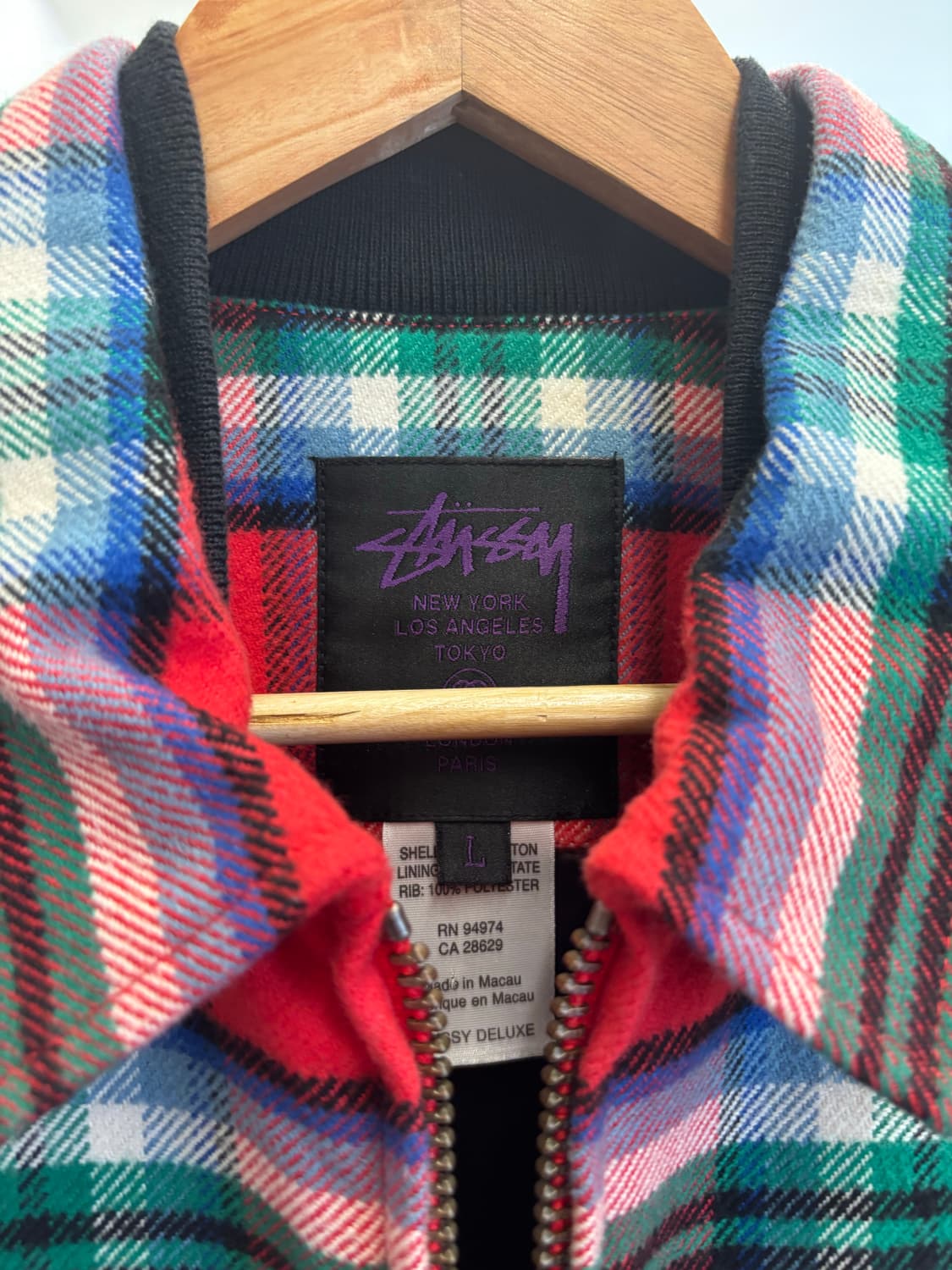 Stussy tartan check zip-up jacket 상품이미지2