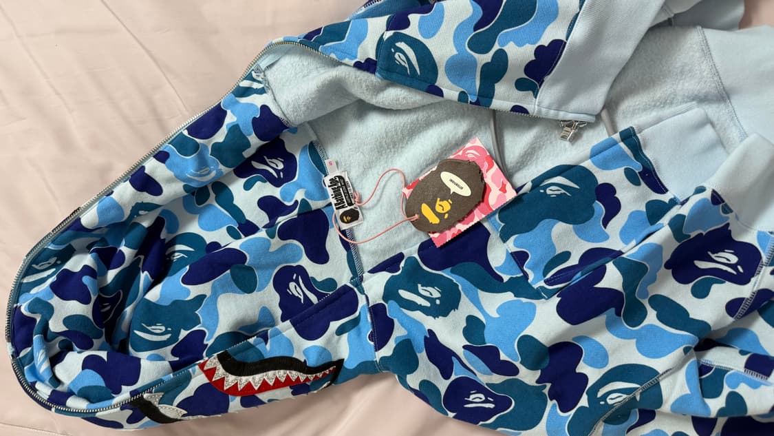 Bape ABC camo crystal shark crop zipup 상품이미지2