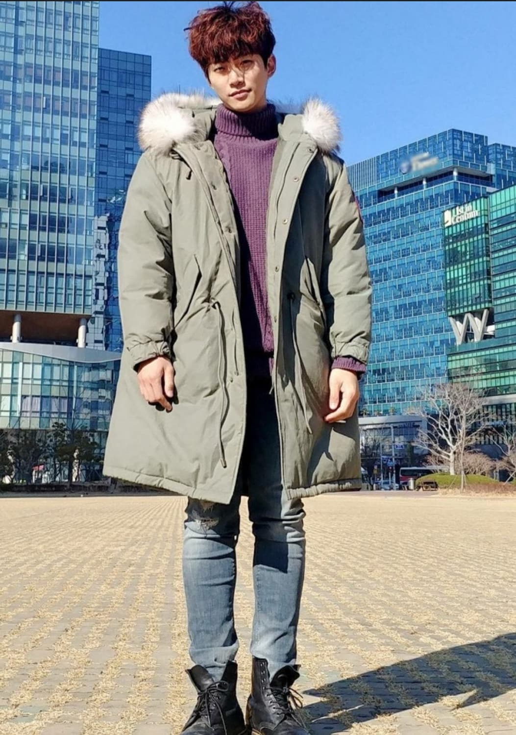 Jeep 카키 야상 롱패딩 개파카 이준호 착용 상품이미지2