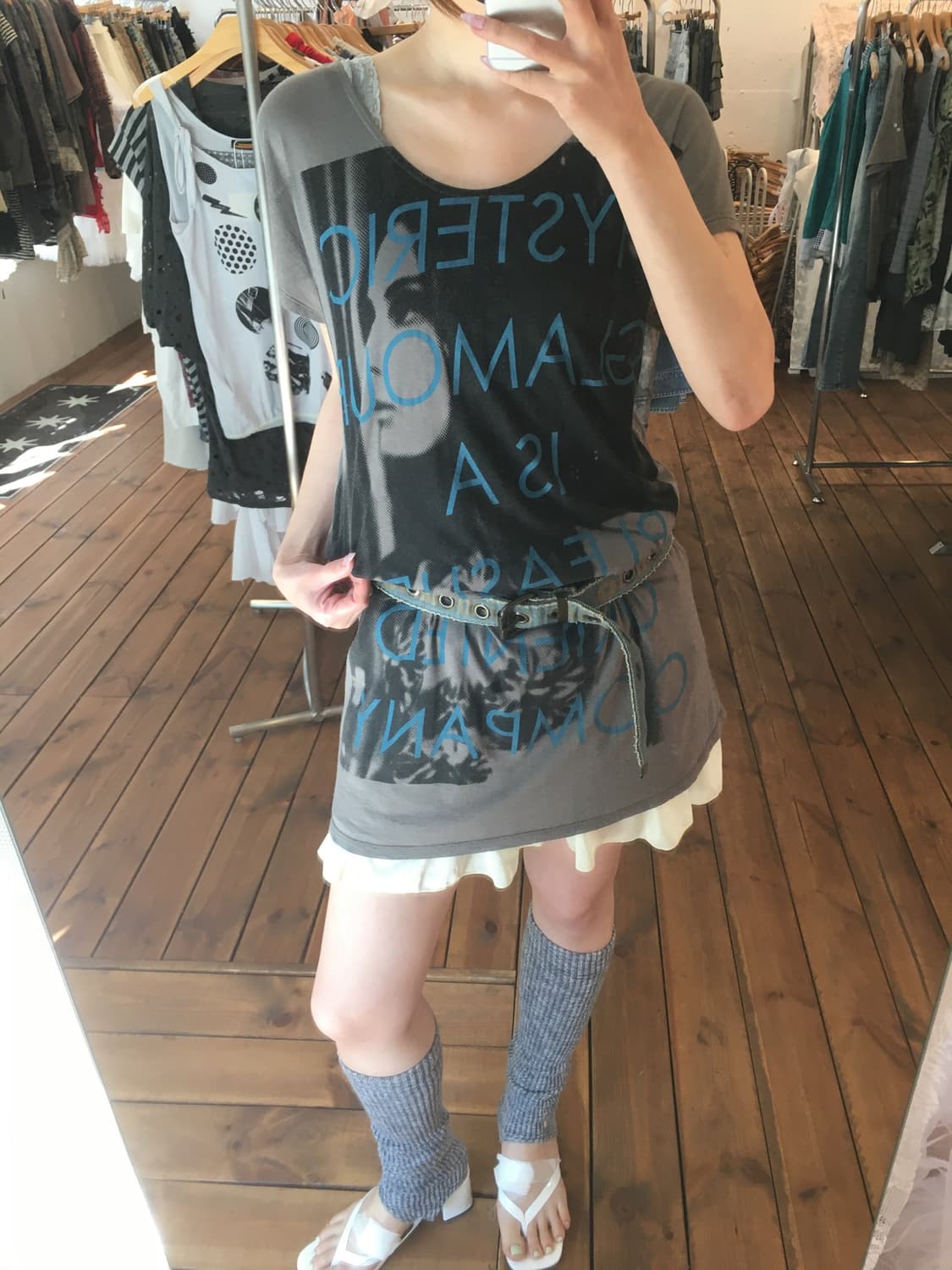 히스테릭글래머 카키 히스걸 반팔 상품이미지1