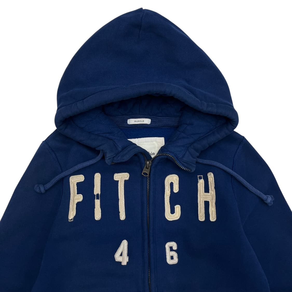 아베크롬비 센터로고 딥블루 후드집업 S 상품이미지4