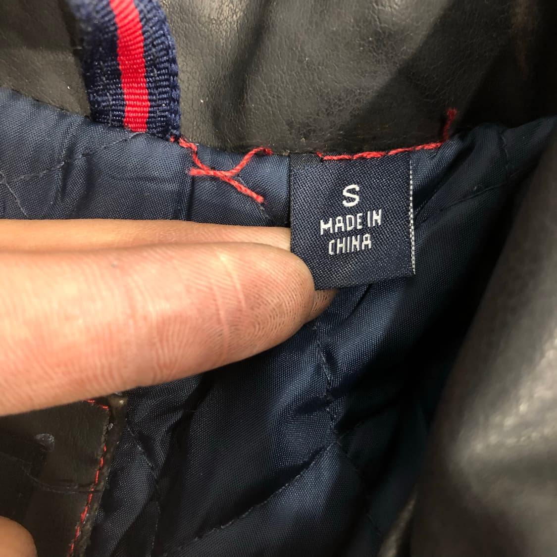 타미힐피거 레더 봄버 라이더 가죽 자켓 상품이미지5