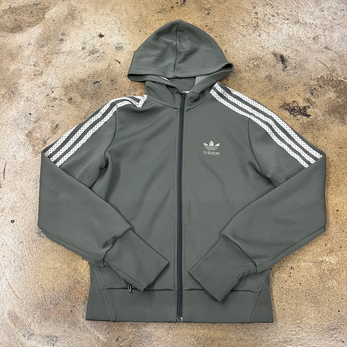 아디다스 카키 도트 트랙탑 후플 플락 후드집업 져지 트랙탑 90 상품이미지2