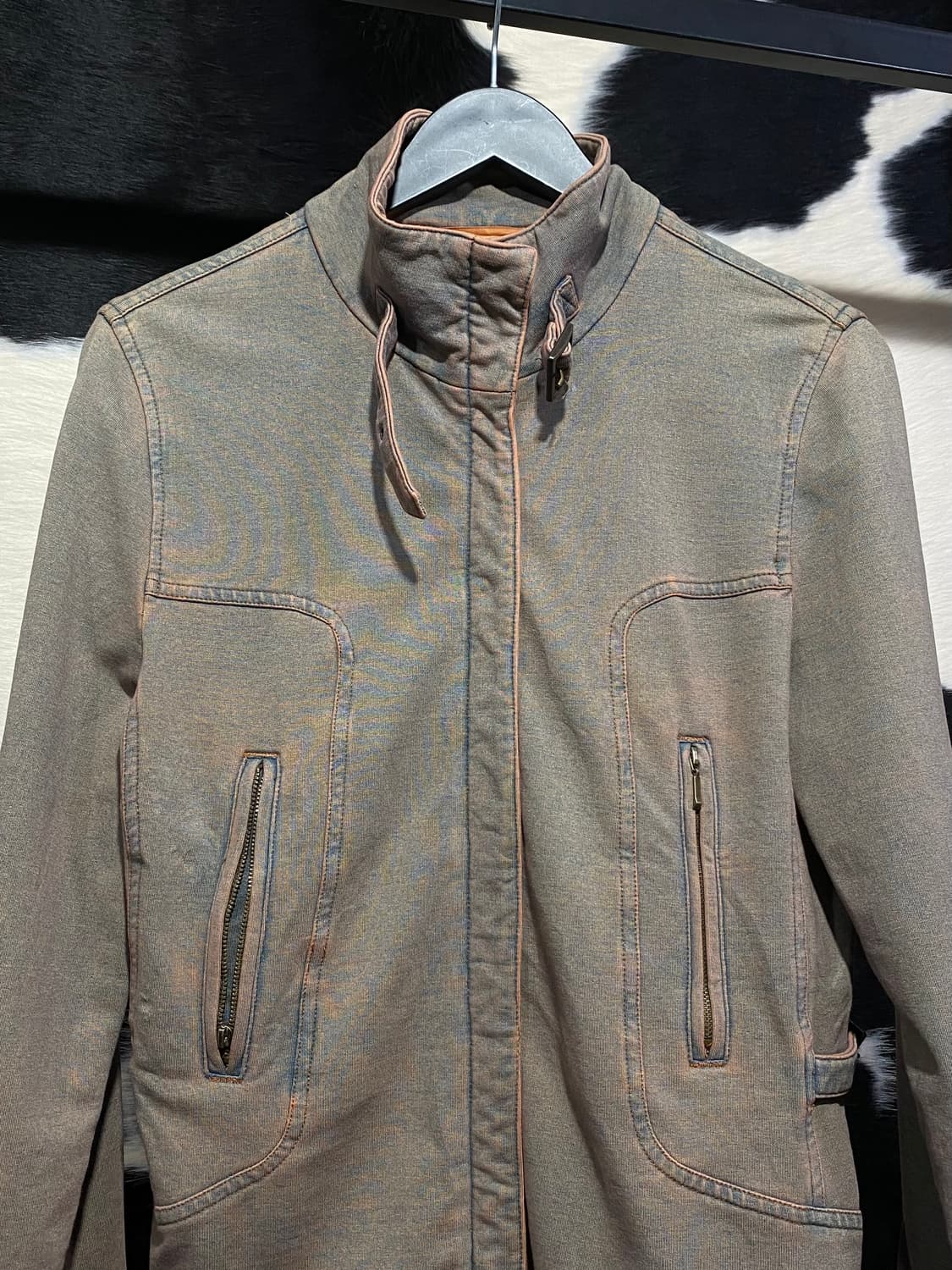 Japanese vtg 넥버클 워싱 하이넥 자켓 상품이미지2