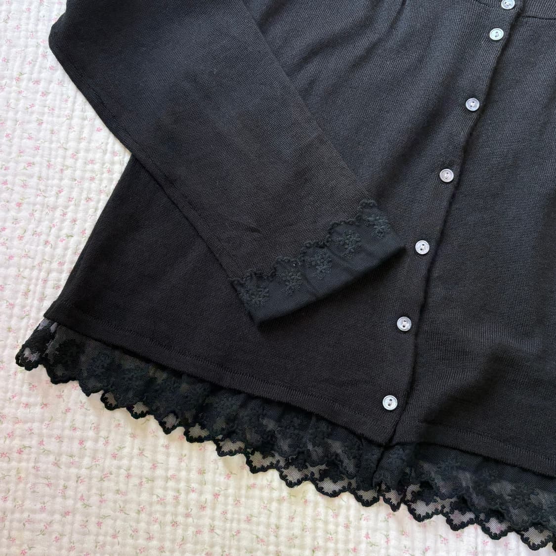 Sm2 사만사모스모스/ 레이스블랙가디건 스퀘어넥가디건 페미닌가디건 상품이미지7