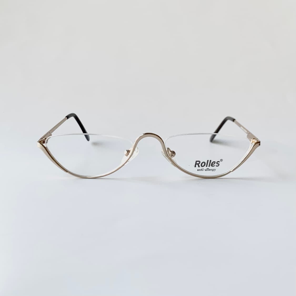 745 데드스탁 언더림 골드 라운드 유니크 빈티지안경테 상품이미지1