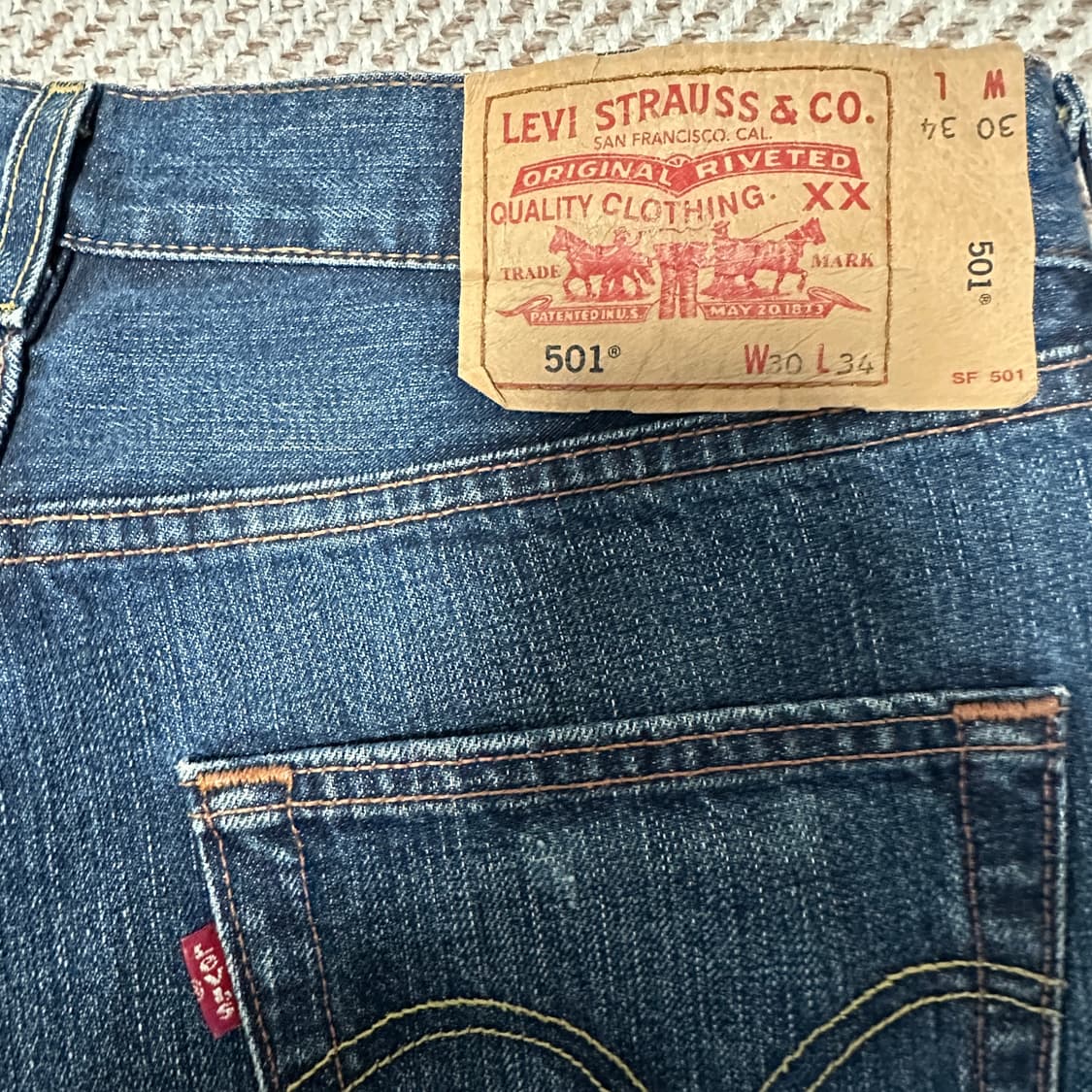 LEVI'S 501 00's spain made denim jeans 상품이미지3