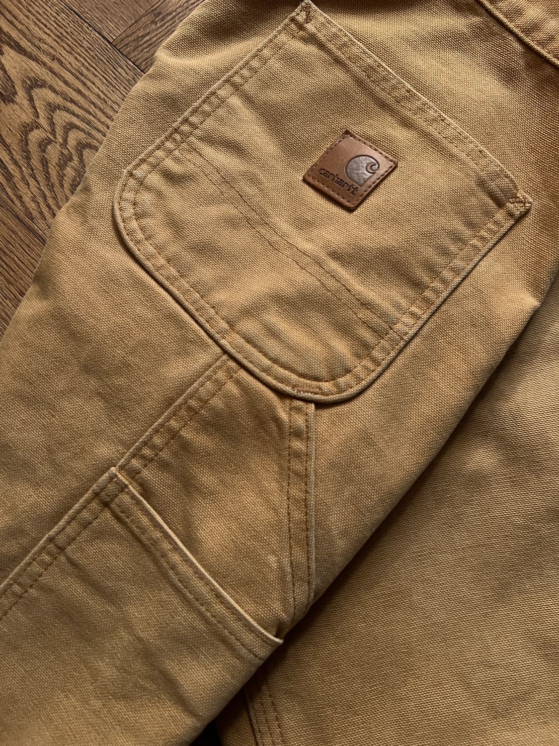 [29]칼하트 USA 덩가리핏 더티워싱 브라운 싱글니 카펜터 워크 팬츠 상품이미지8