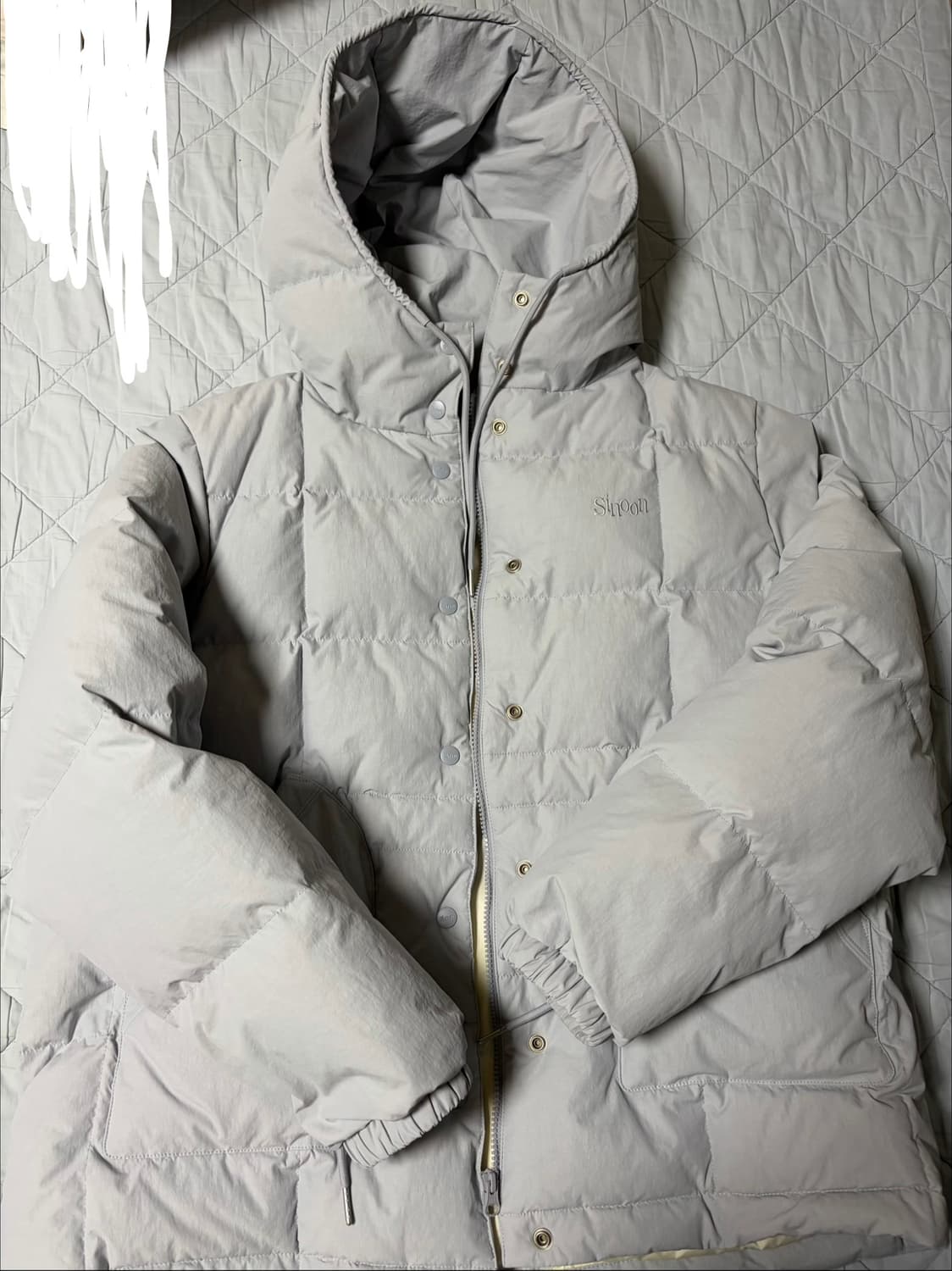 시눈 후디 푸퍼 자켓 그레이시블루 품절컬러 상품이미지6