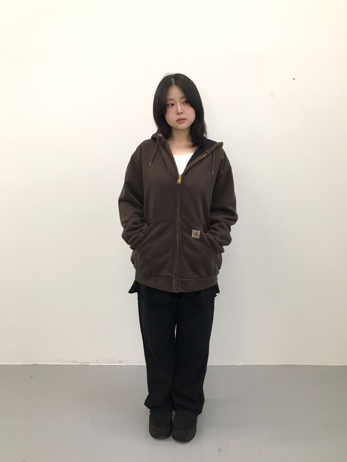 00's Carhartt Brown Zip Hoodie 상품이미지1