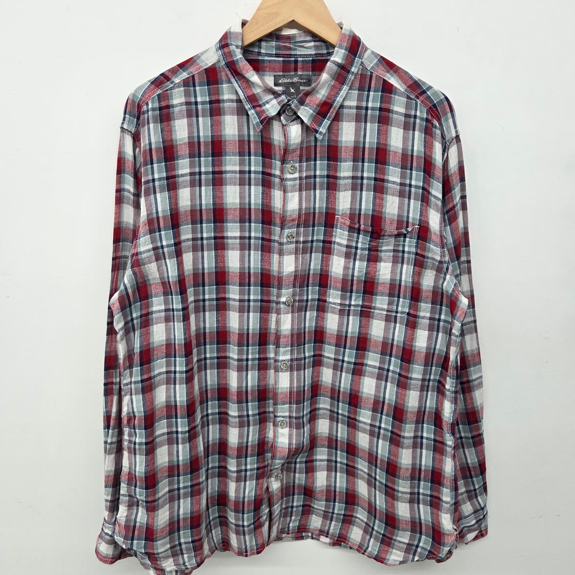 에디바우어 체크 셔츠 남방  남L 상품이미지2