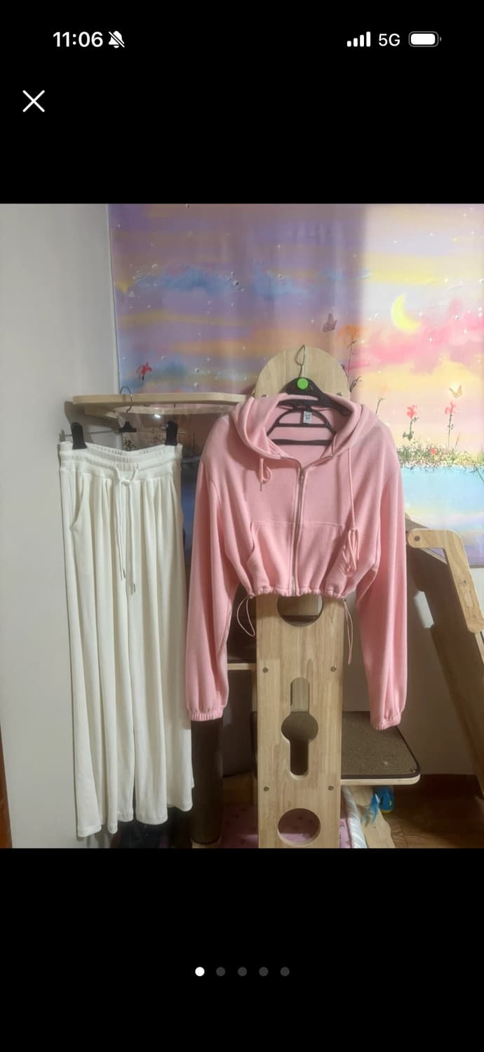 딸기우유 어깨패드 후드집업자켓 상품이미지2