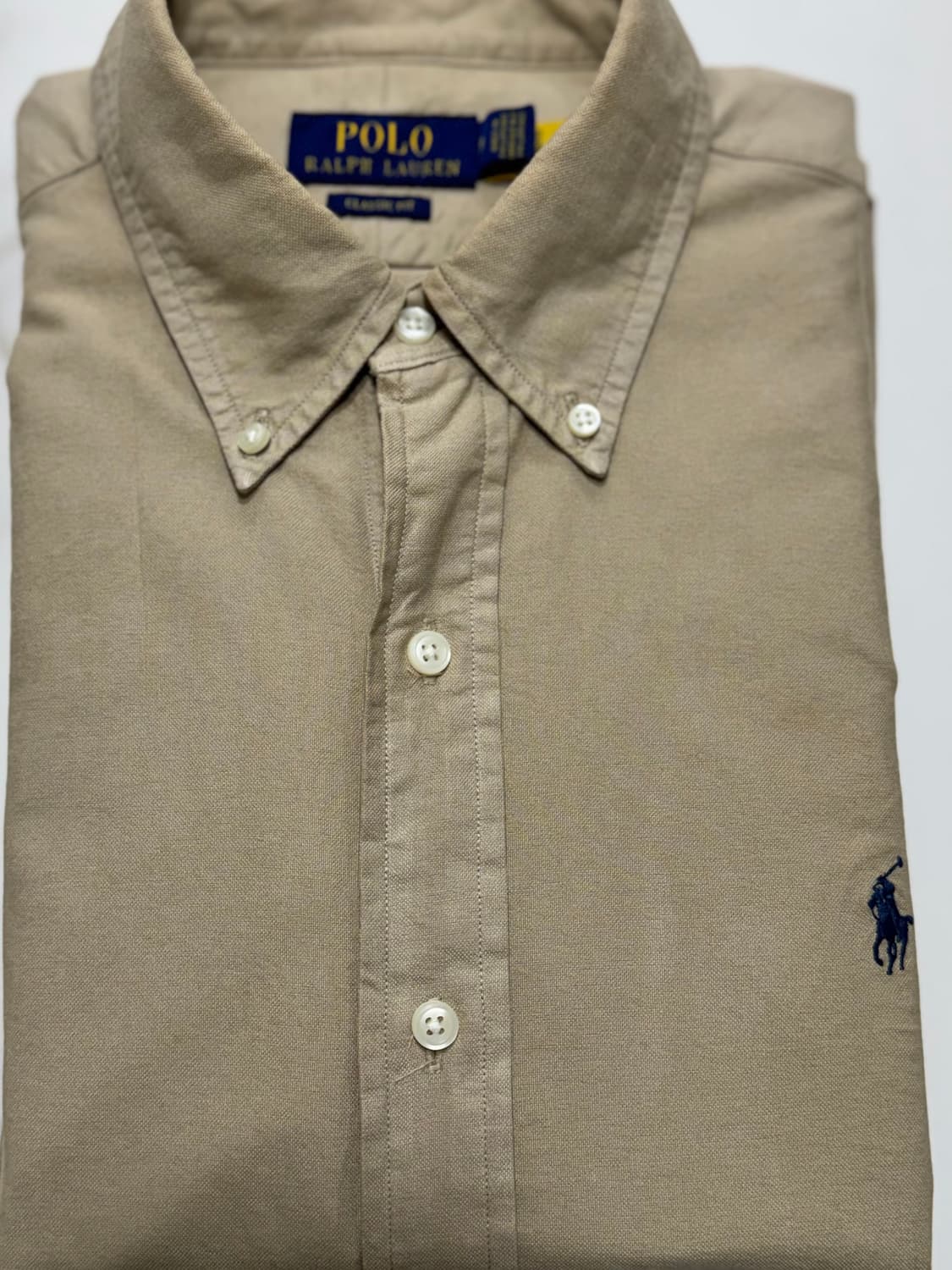 폴로 랄프로렌 클래식핏 셔츠 베이지 상품이미지3