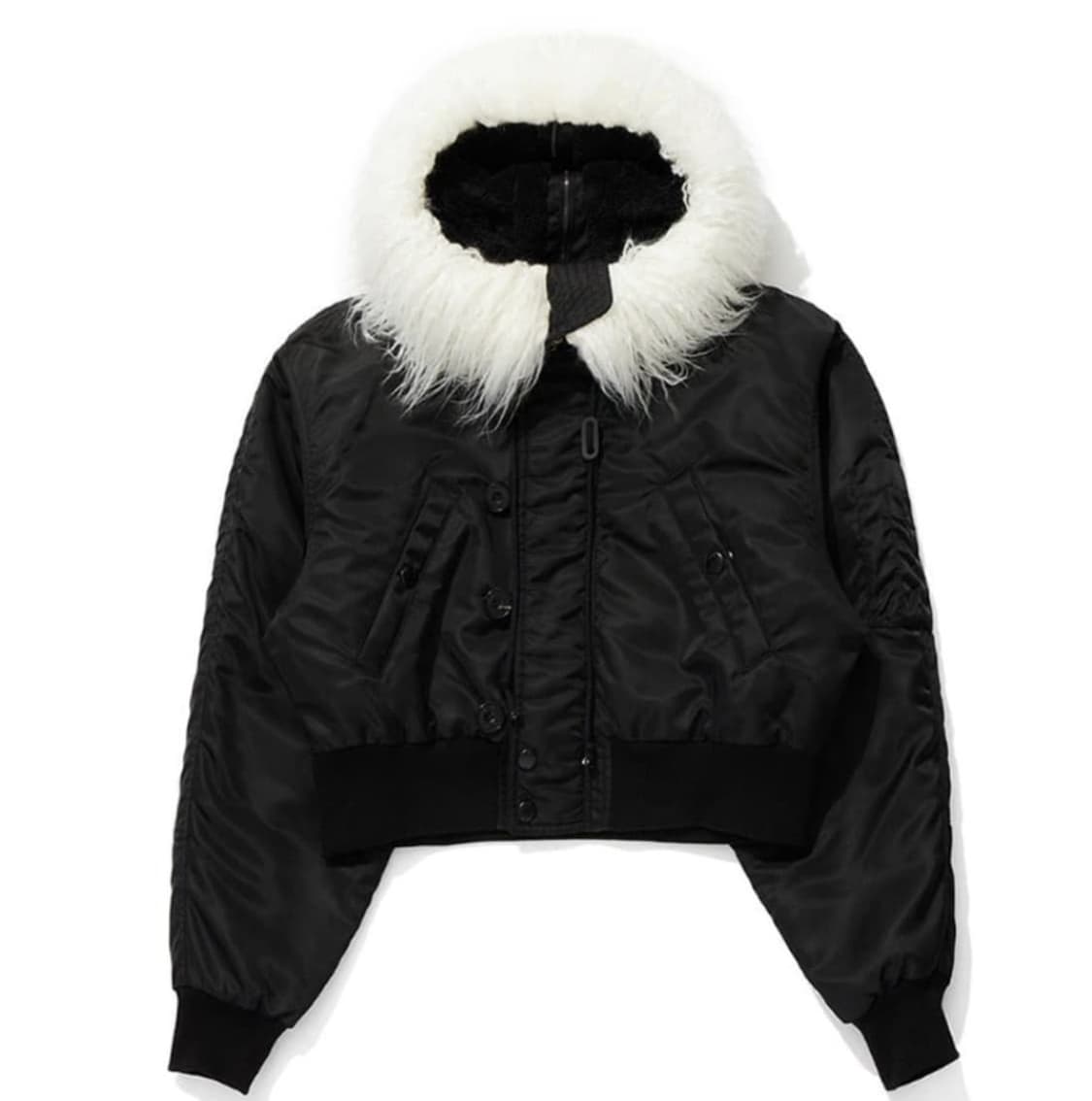 openyy fox fur zipper hood ma-1 (2) 상품이미지1