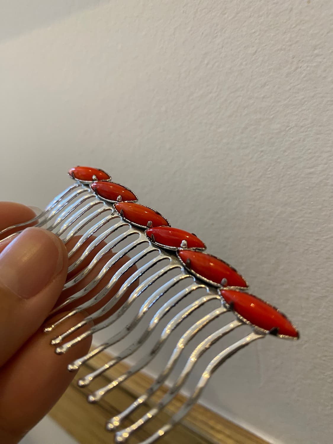 천연 산호 빗핀 헤어핀 상품이미지5