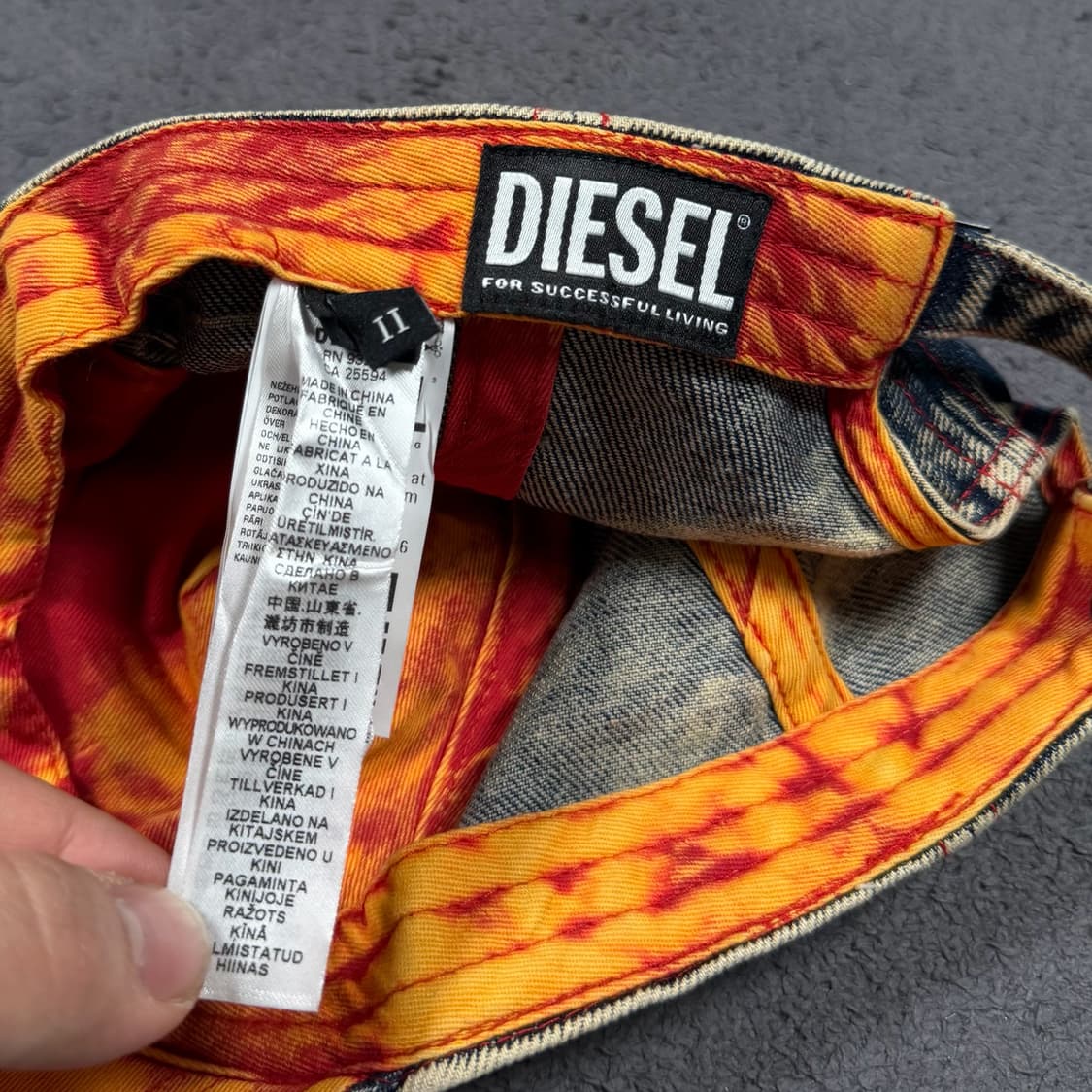Diesel 디젤 C-세이몬 트리티드 데님 볼캡 상품이미지6