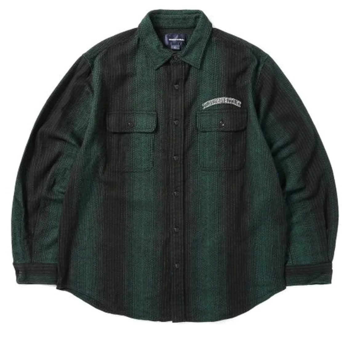 디스이즈네버댓 스트라이프 플란넬 셔츠 네이비 상품이미지1