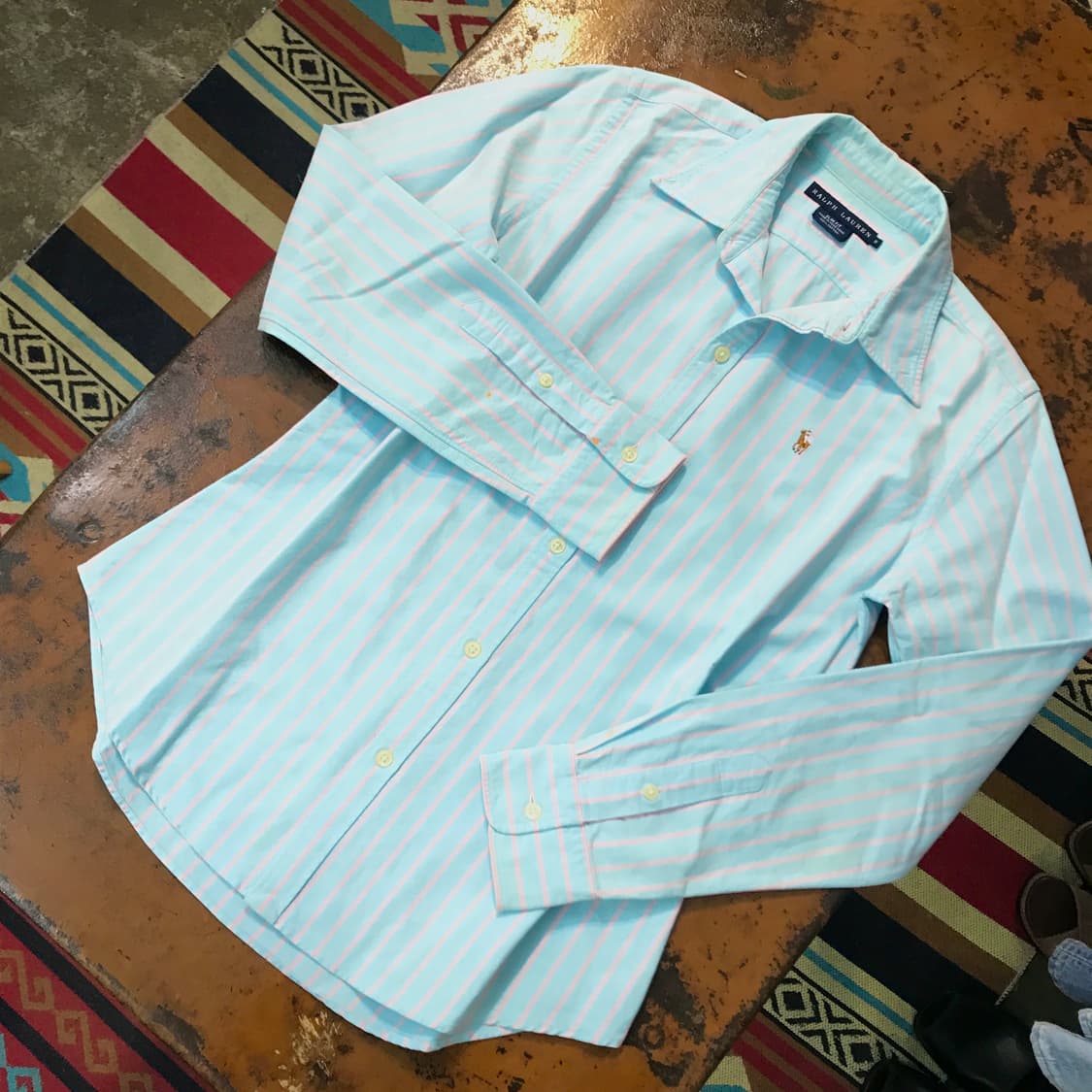 폴로랄프로렌 민트 스트라이프 옥스포드 셔츠 여성 55 상품이미지2