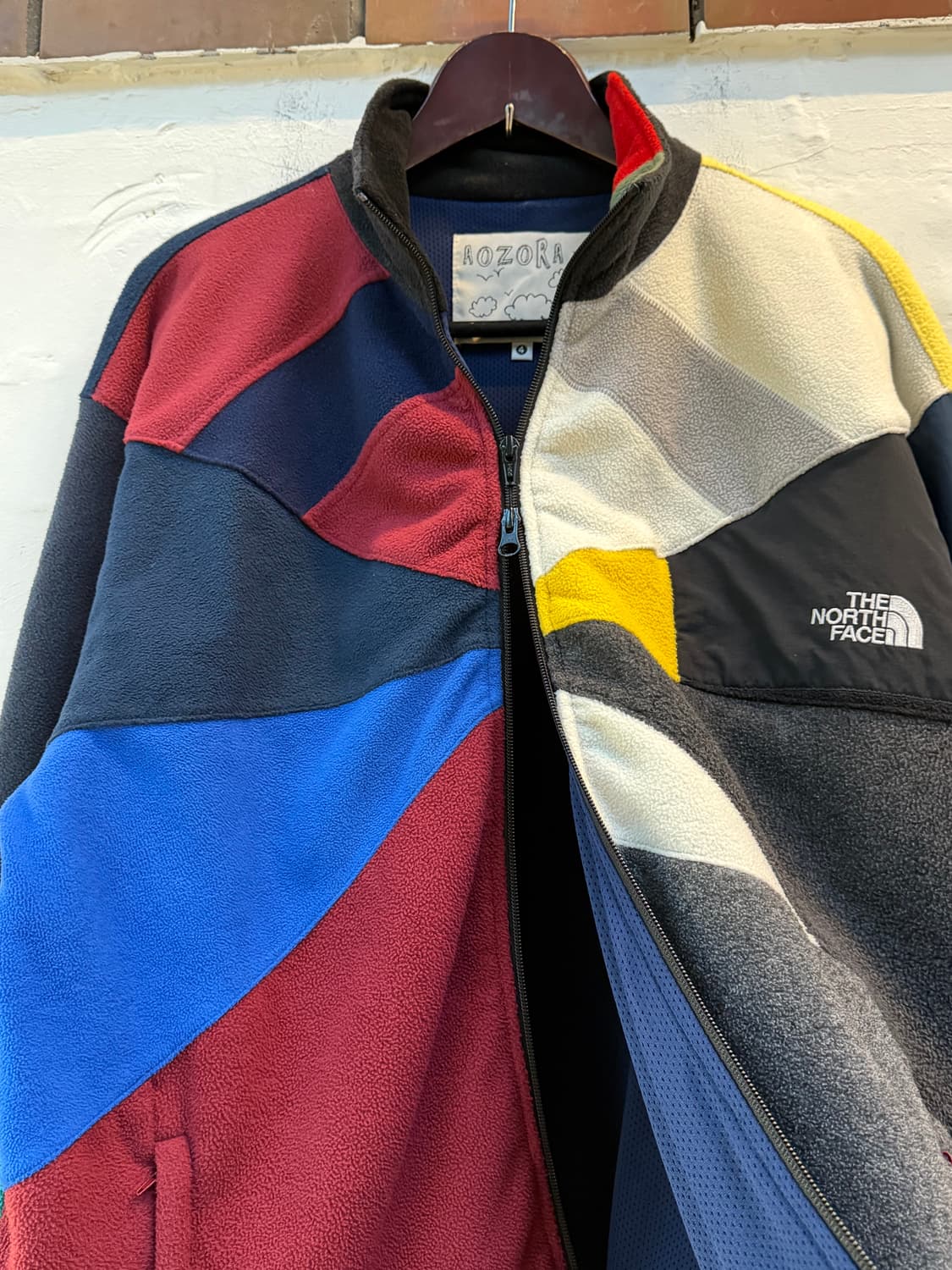 Aozora blue heaven 패치워크 업사이클링 후리스 4 상품이미지5