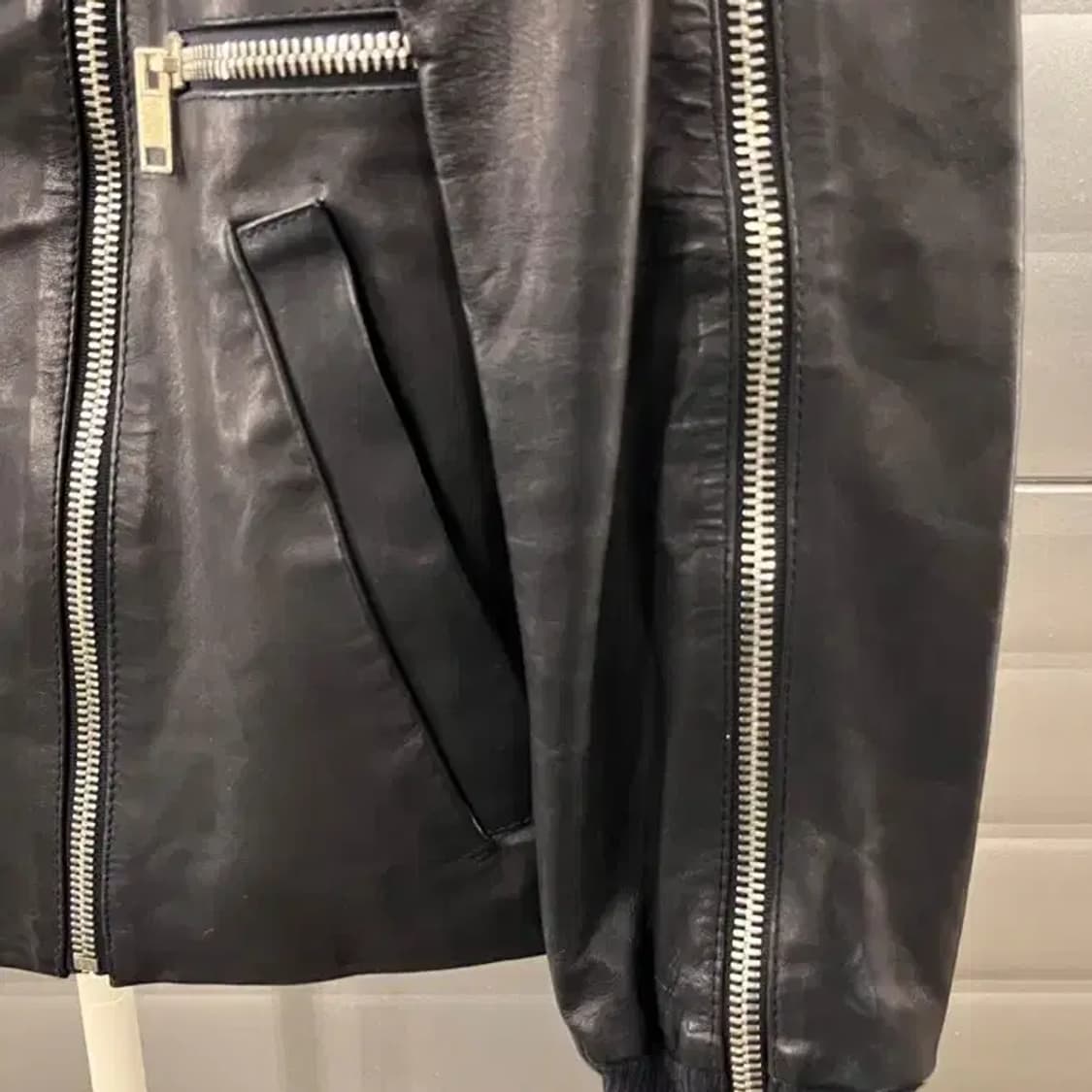Diesel Black Gold 가죽 라이더 자켓 44 상품이미지5