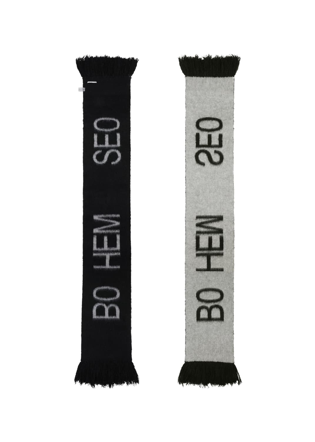 보헤미안서울 FRINGED LOGO KNIT MUFFLER 상품이미지1