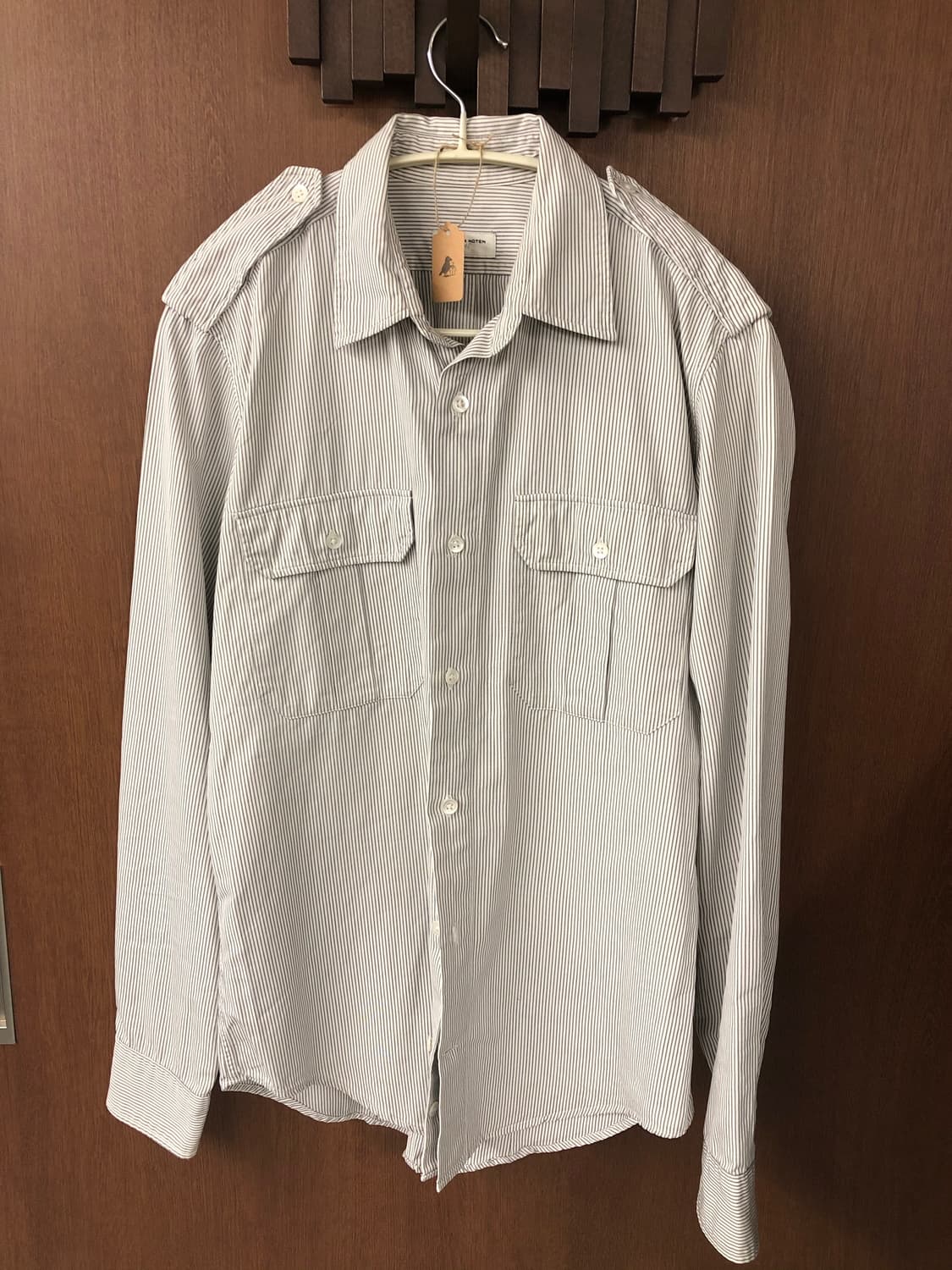 드리스반노튼 스트라이프 밀리터리 셔츠 46 상품이미지1