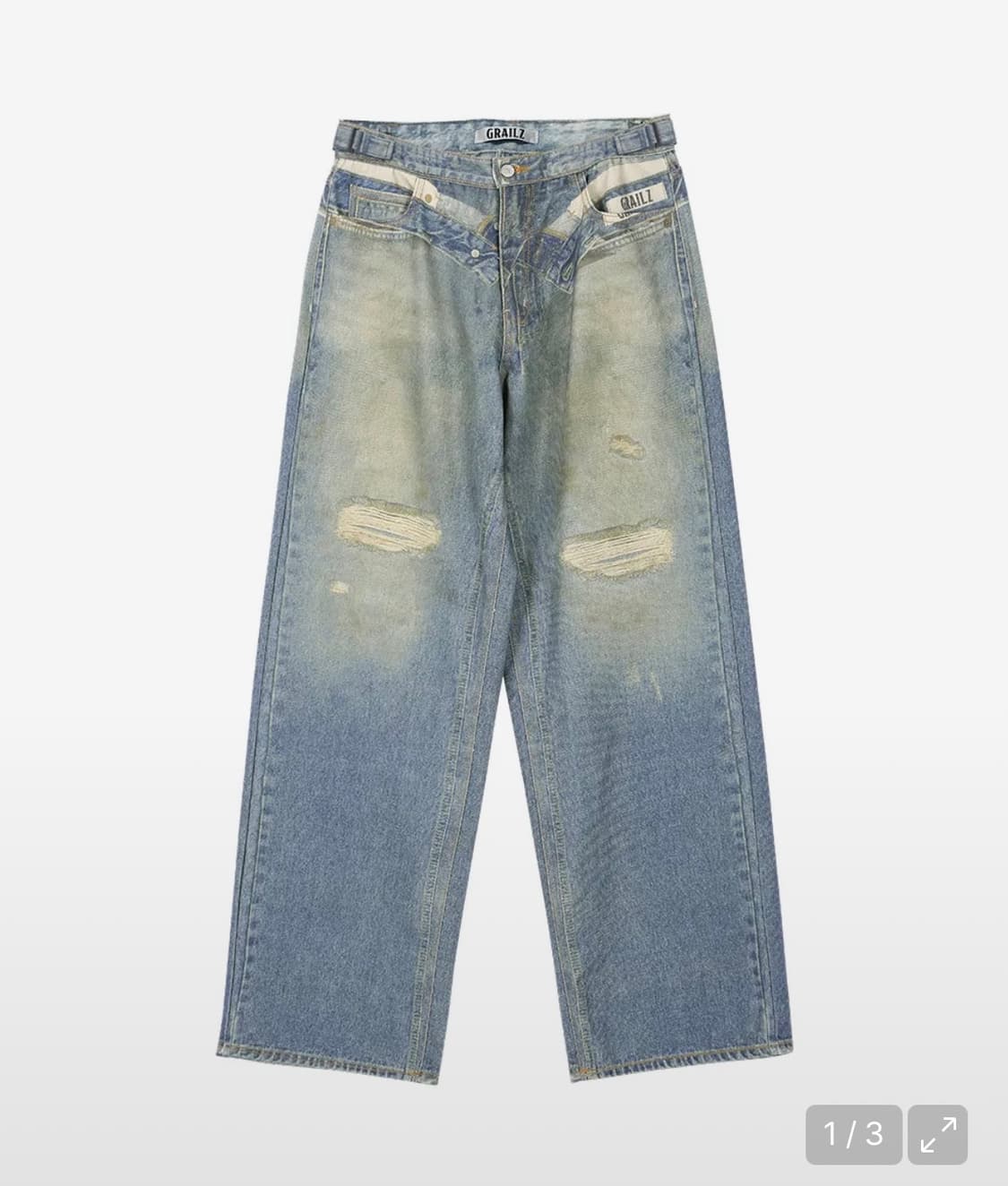 그레일즈  WASHING ILLUSION DENIM PANTS [BLUE 상품이미지1