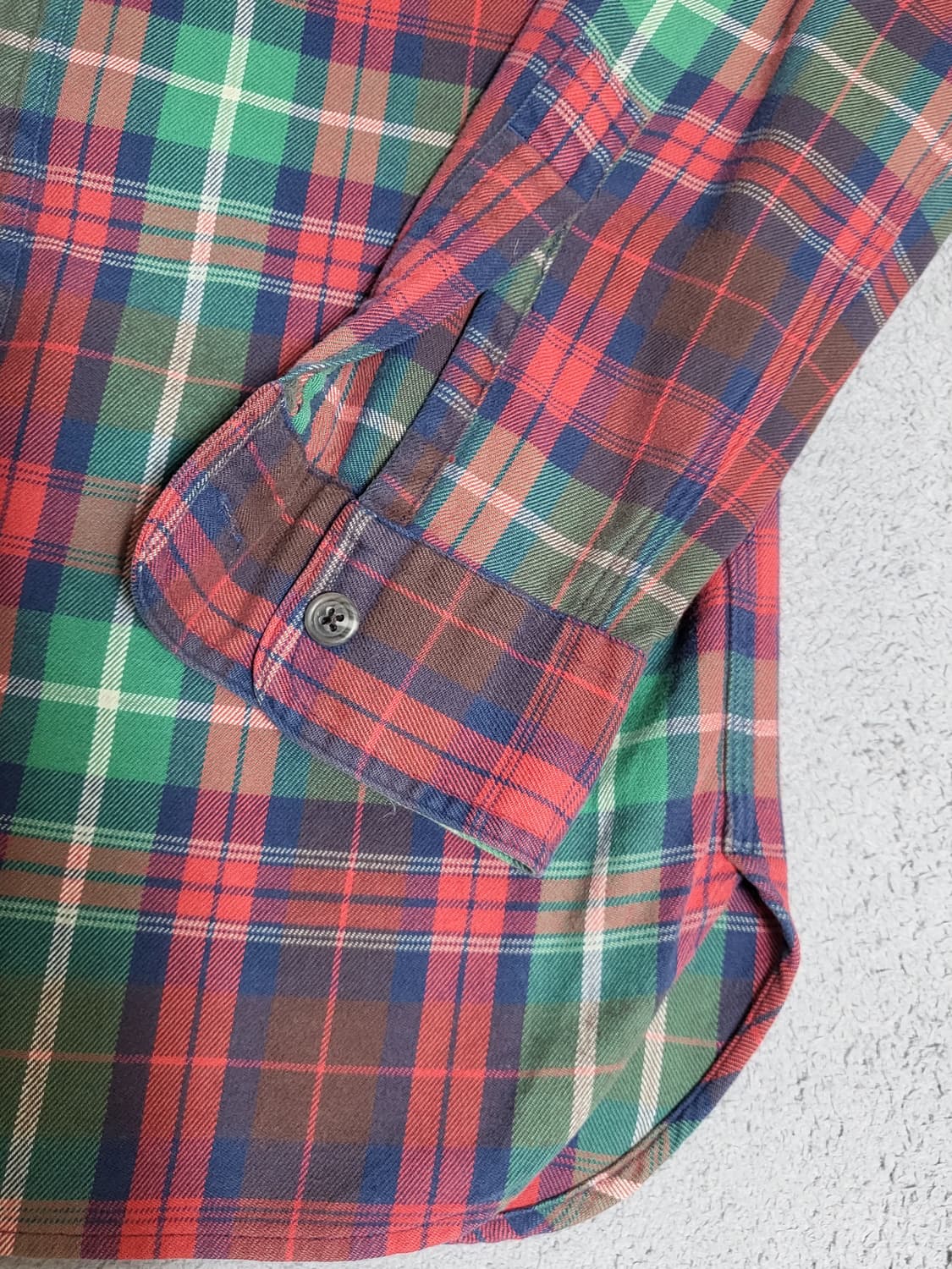 S 폴로 랄프로렌 플란넬 체크셔츠 레드 그린 상품이미지3