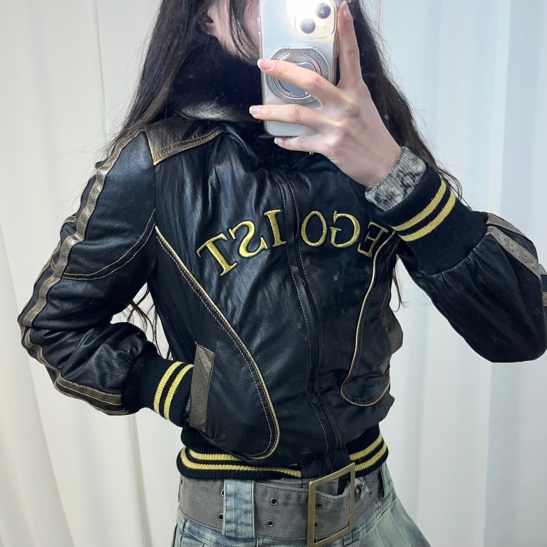 egoist 레더 울프죠 점퍼 상품이미지8