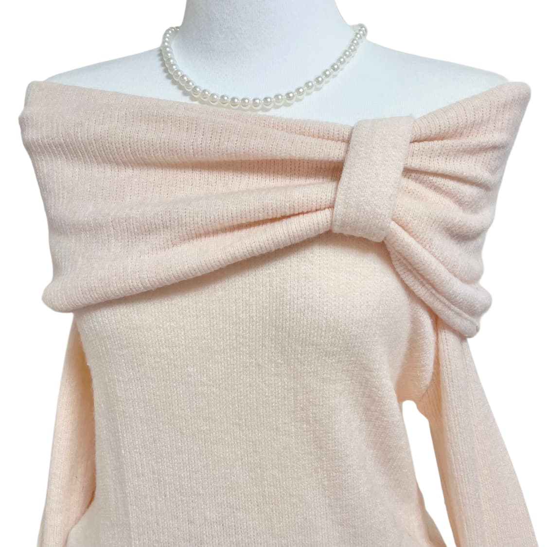 콜자 히메갸루 러블리 빅리본 원피스 리본 오프숄더 히메 갸루 니트 상품이미지2