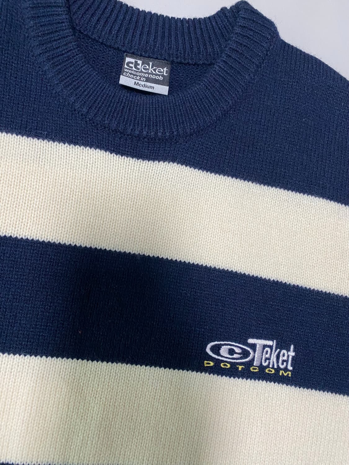 테켓 파자마 스트라이프 니트 M 상품이미지3