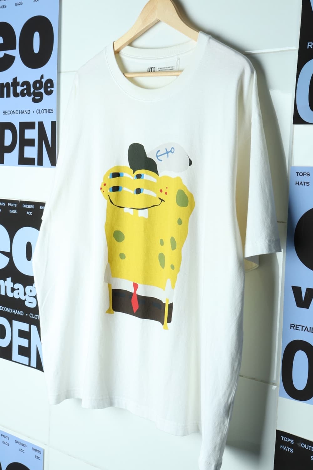 (3XL-4XL) 유니클로 반팔 티셔츠 스펀지밥 뚱이 희귀-H31875 상품이미지1