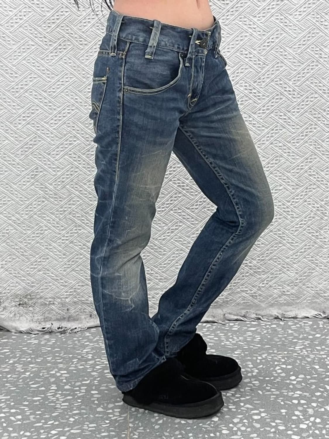 리바이스 568 빈티지 스트릿 크랙워싱 데님팬츠 32인치 C09163 상품이미지2