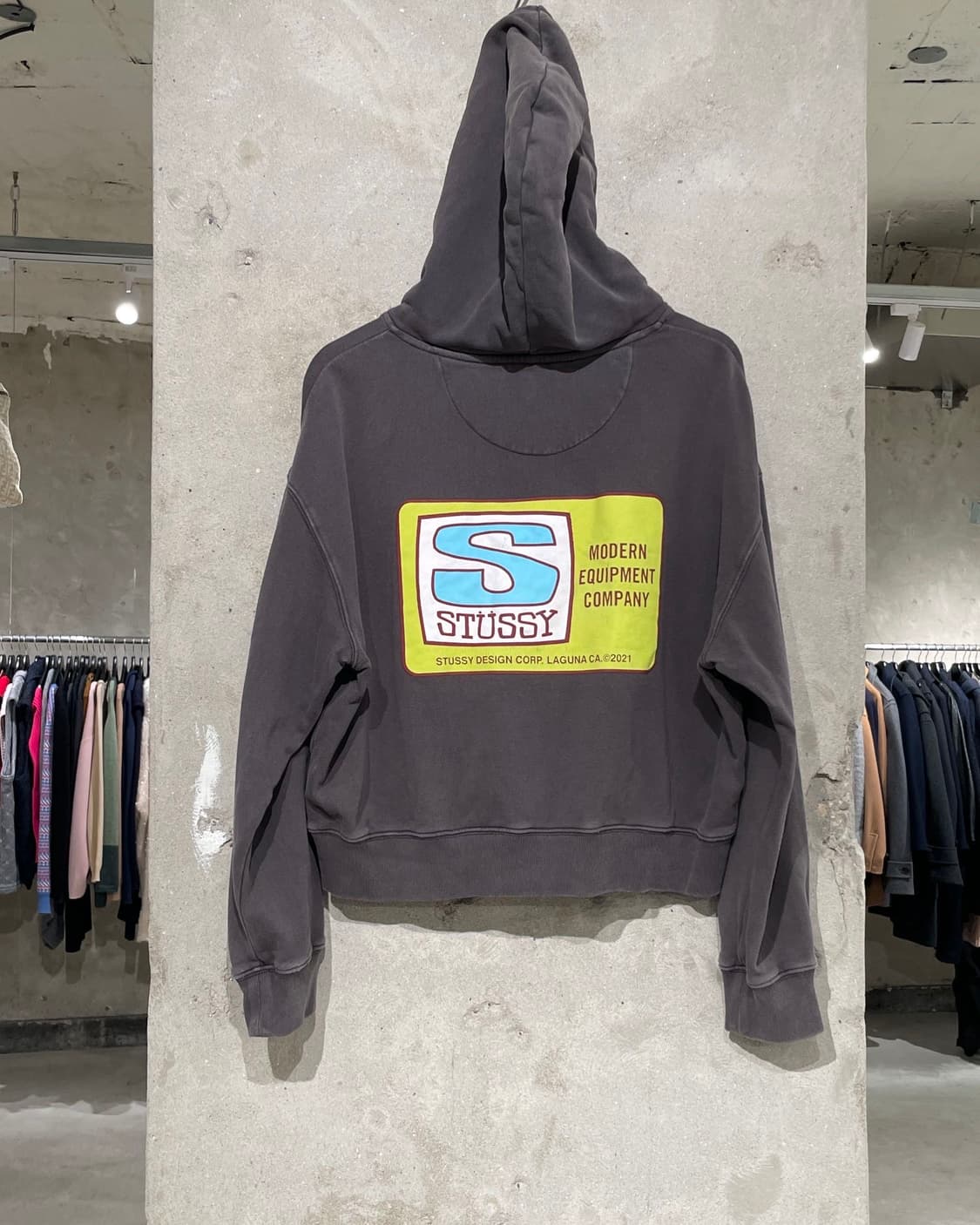 스투시 브라운 애그니스 박시 크롭 후디 상품이미지6