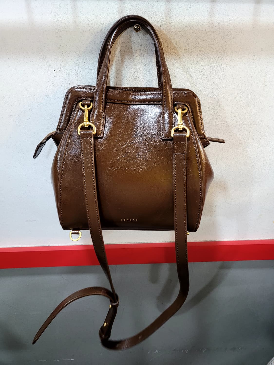 정품 르메메 삭 쁘띠 보 모카 크로스 & 백팩 상품이미지2