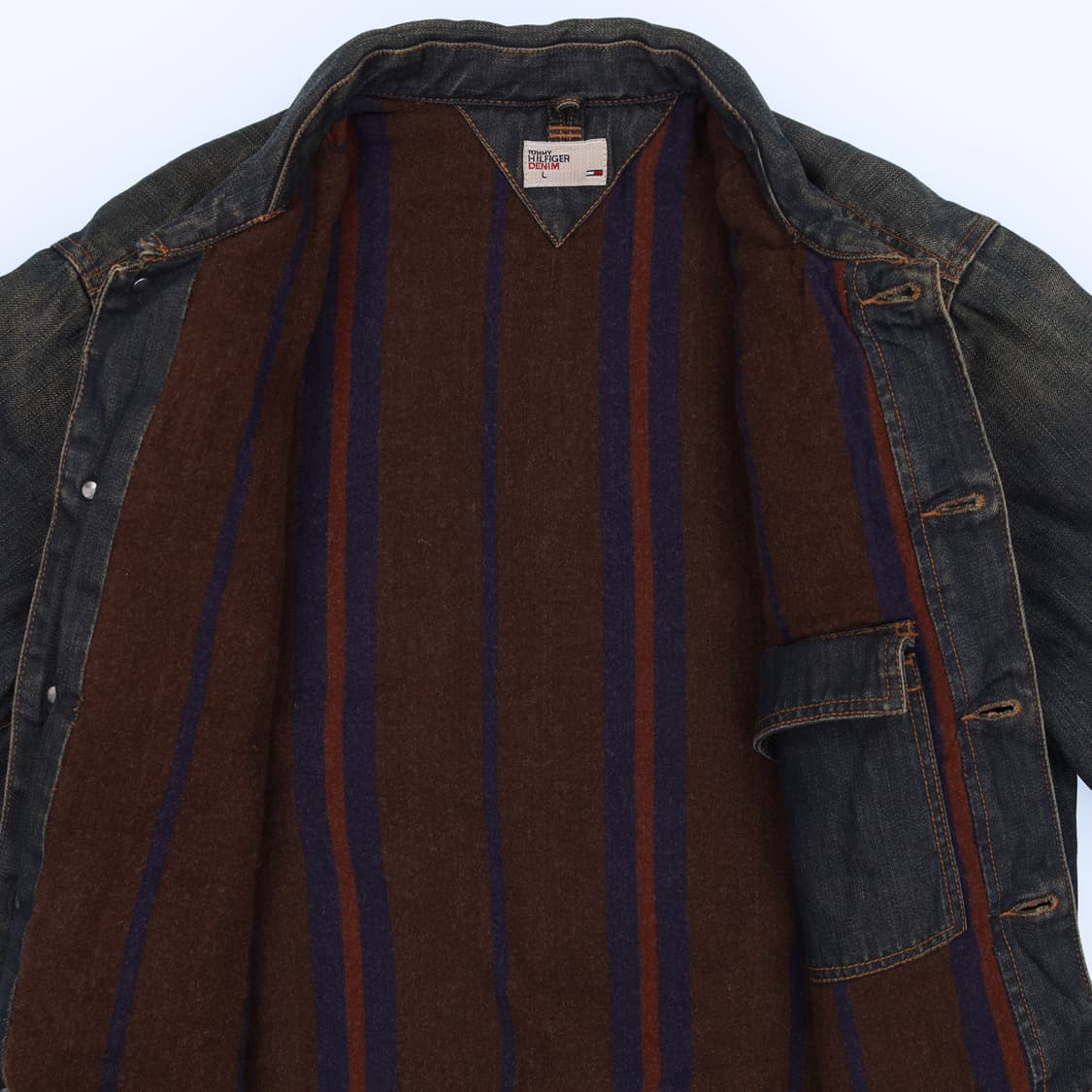 [L] 타미힐피거 남성 데님 패딩 점퍼 자켓 N6985 상품이미지6