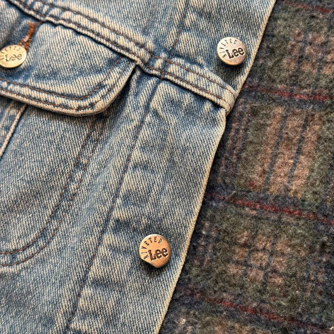 80 ~ 90'S RIVETED LEE 블랭킷 안감 데님자켓 상품이미지8