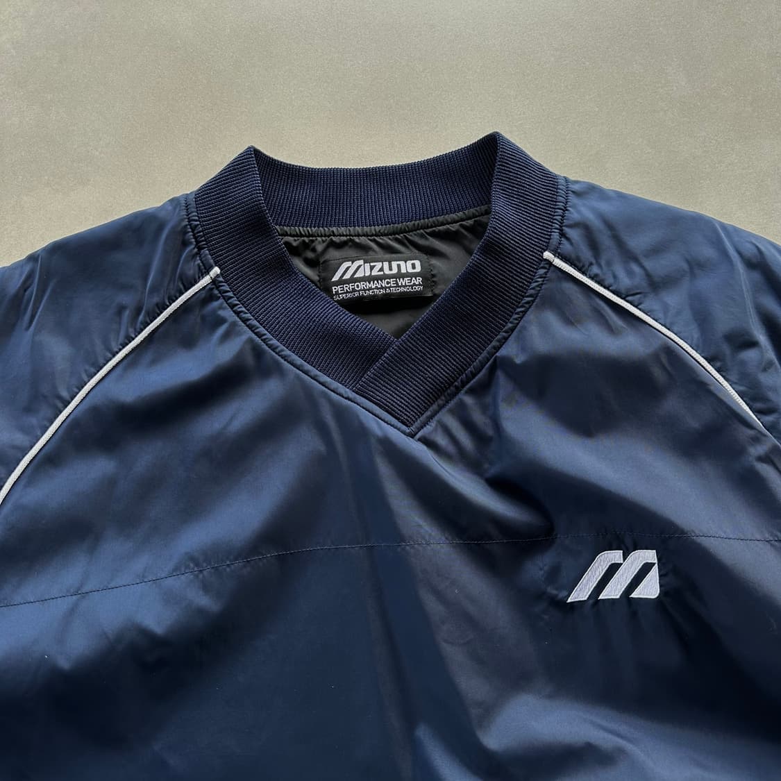 [L]미즈노 동계용 네이비 웜업 바람막이 상품이미지7